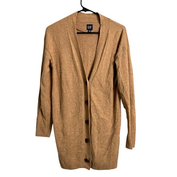 Gap Cardigan Sweater XS Beige Tan Neutral Basic Casual Comfy Twee Academia - Picture 4 of 6